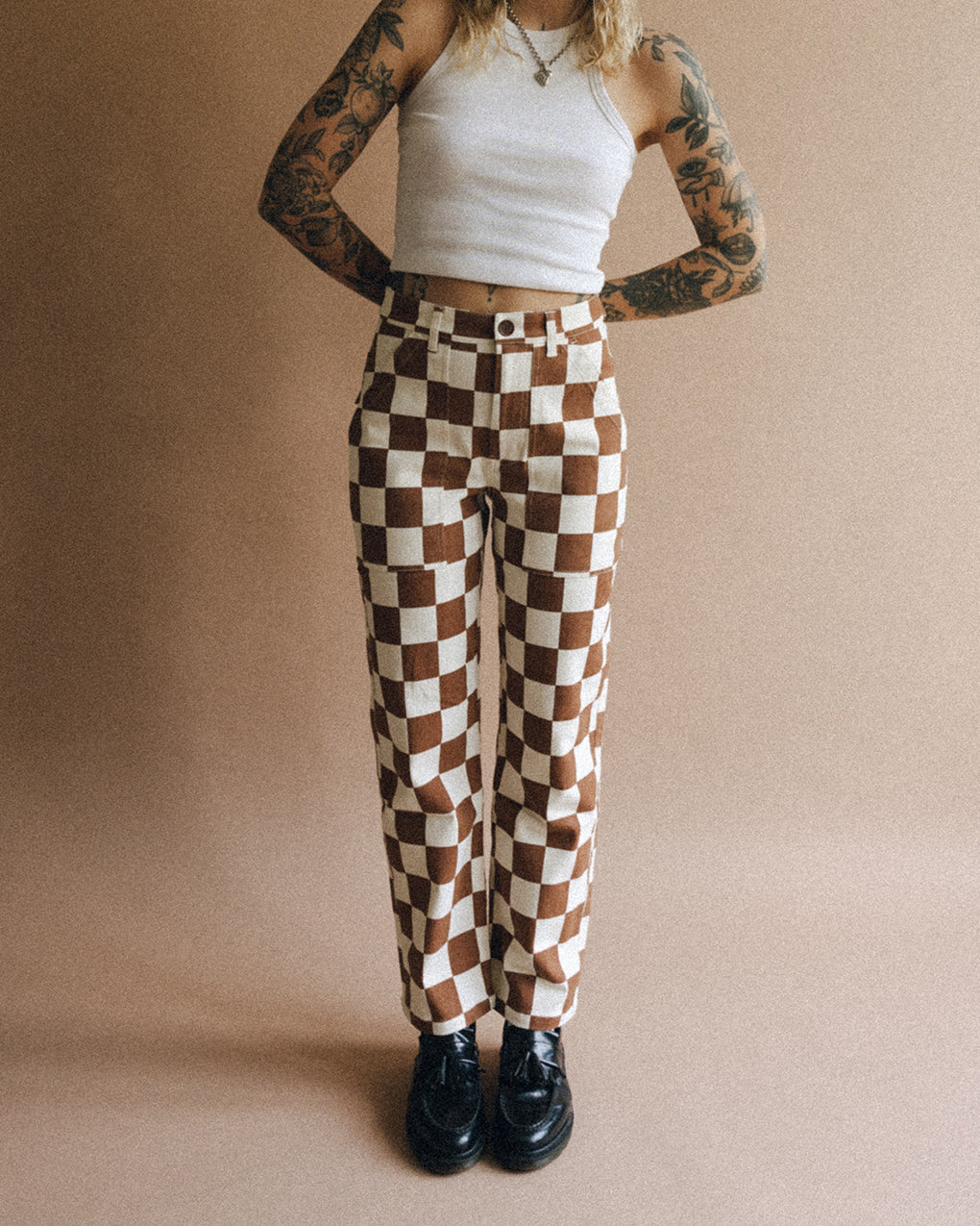 304 Service Fatigue Pants - Rust Checkerboard