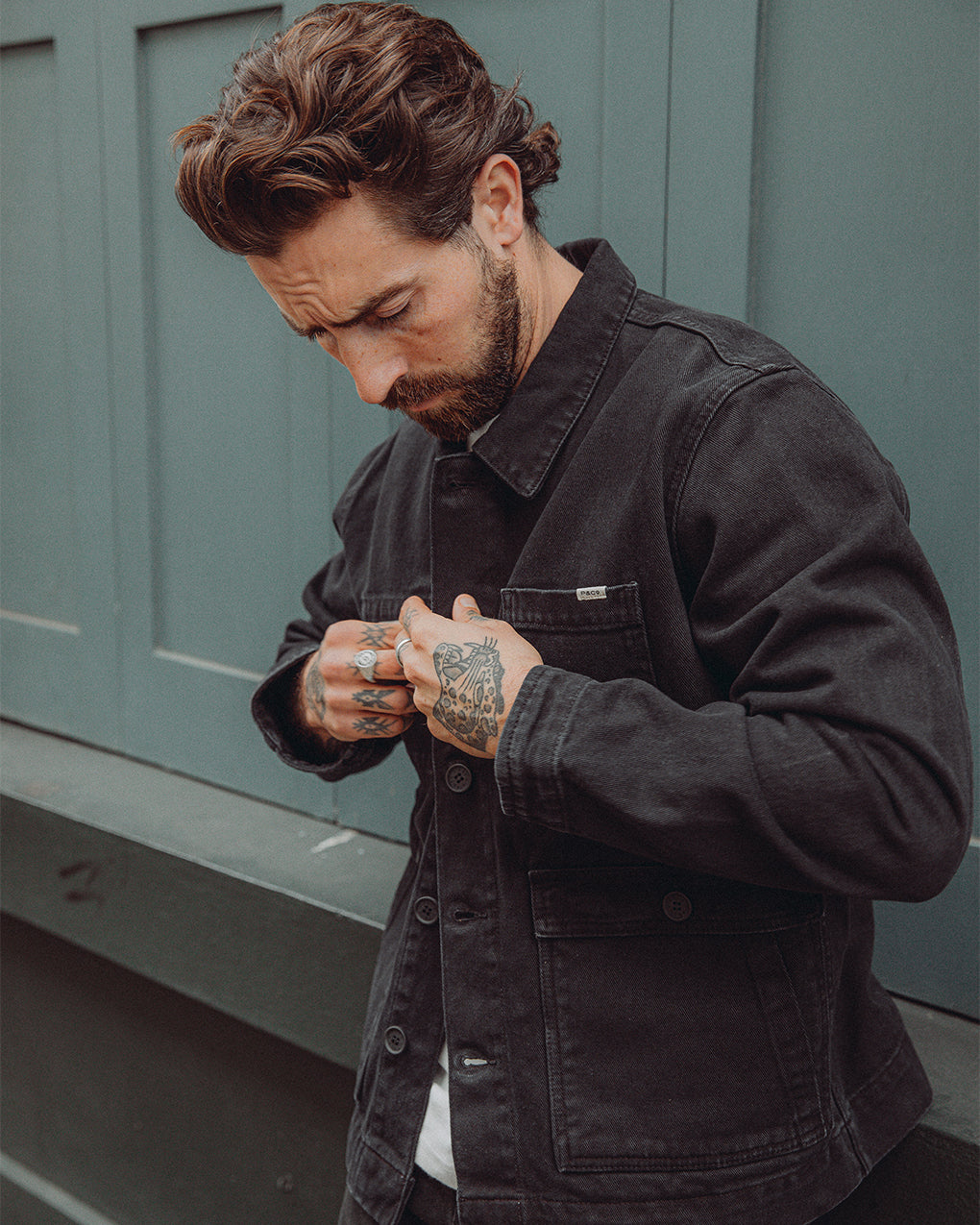 Colmore Chore Jacket - Washed Black