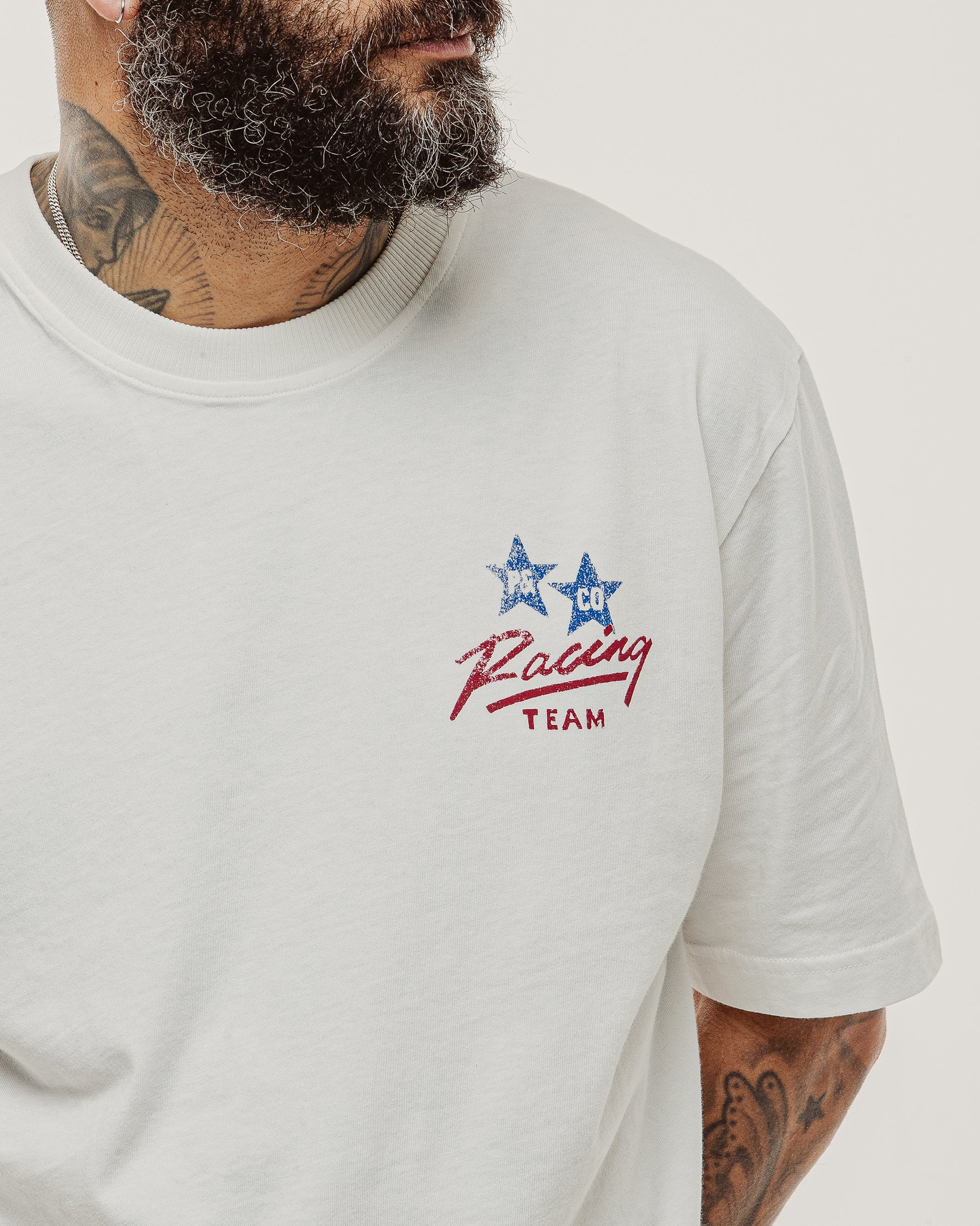 Racing Team Boxy T-Shirt - Off White