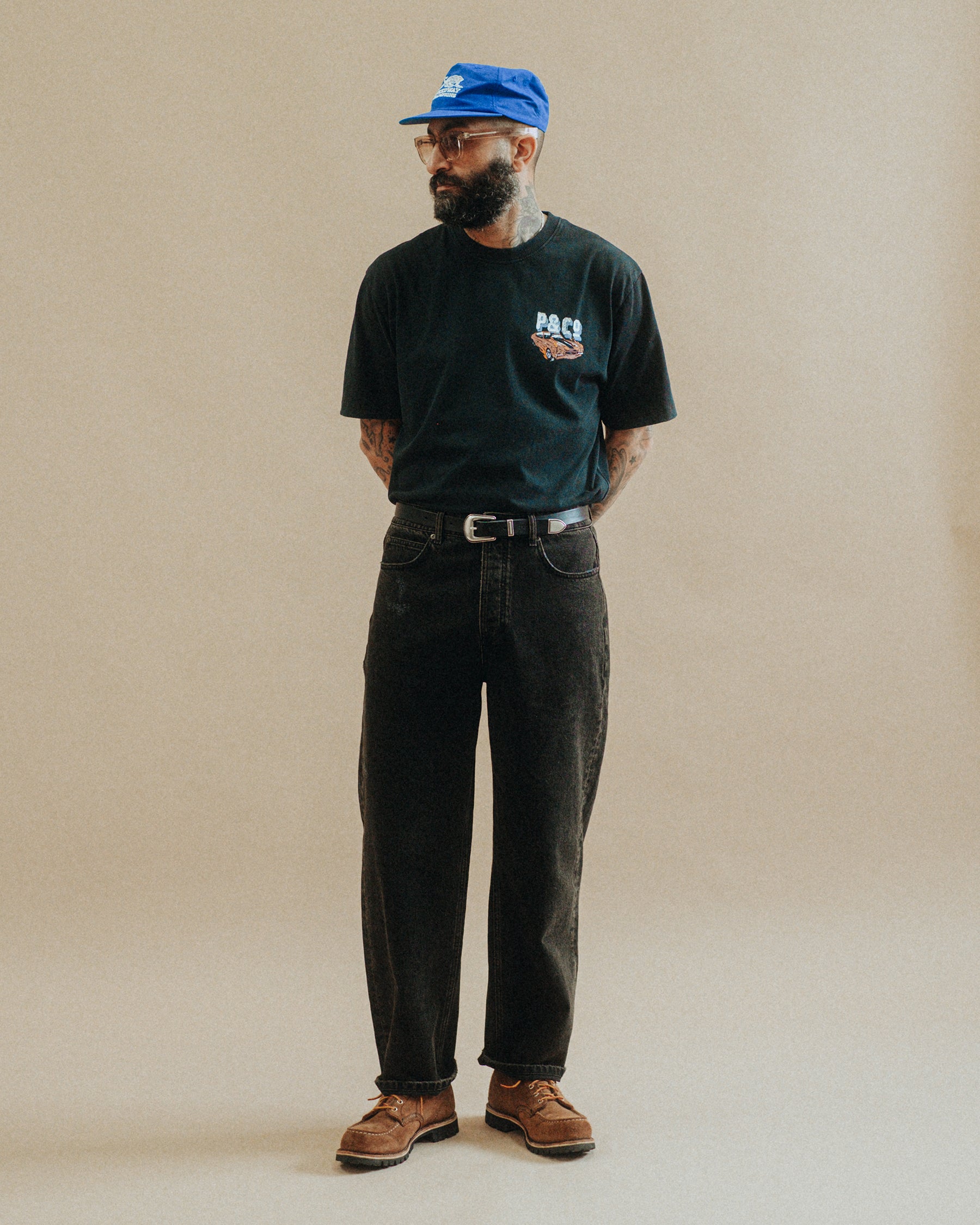 Motor Show Boxy T-Shirt - Washed Black