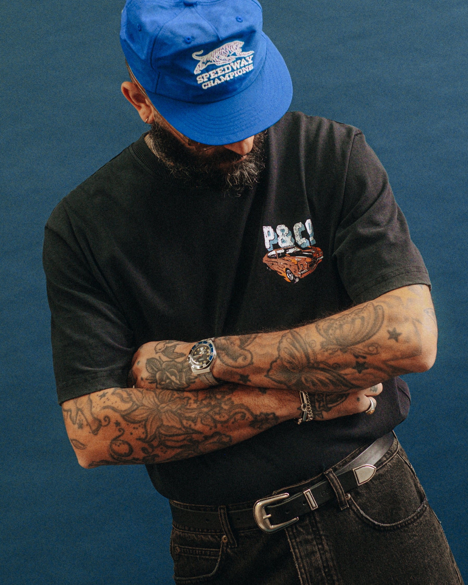 Motor Show Boxy T-Shirt - Washed Black