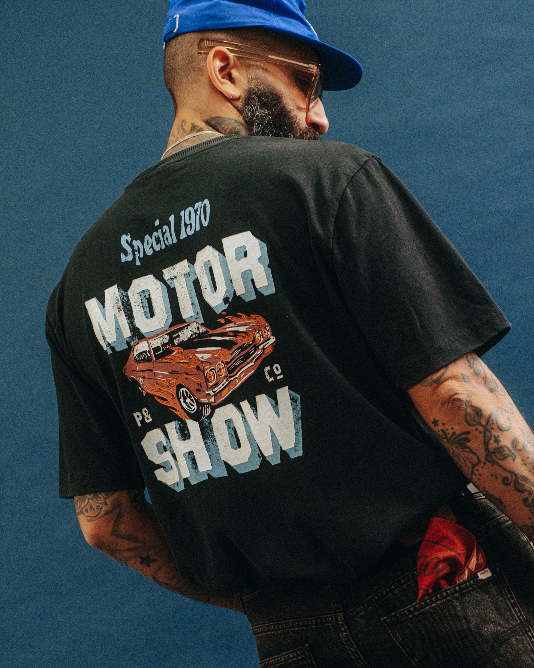 Motor Show Boxy T-Shirt - Washed Black