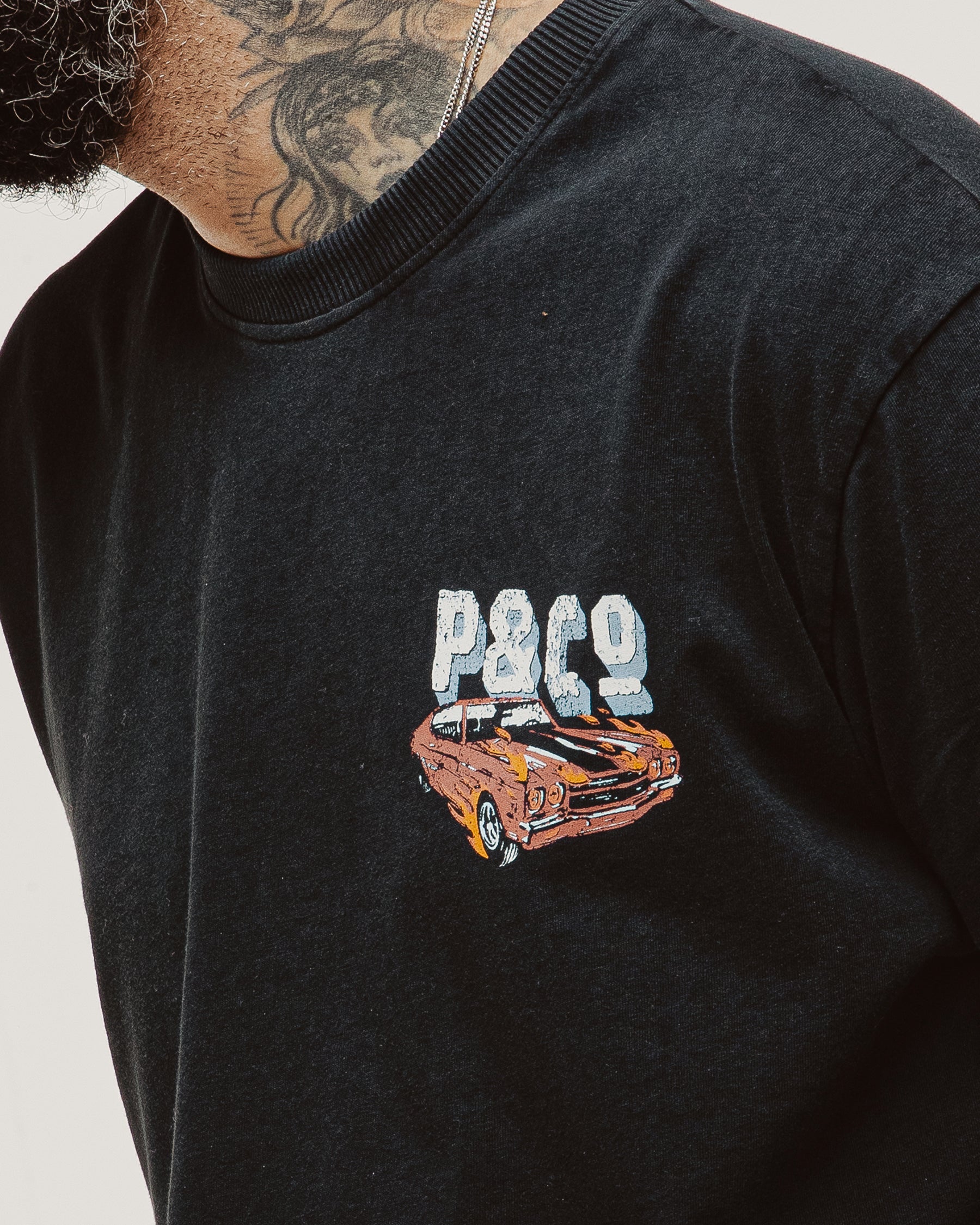 Motor Show Boxy T-Shirt - Washed Black