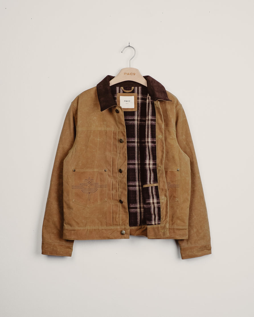 Harlan Waxed Canvas Jacket - Tan