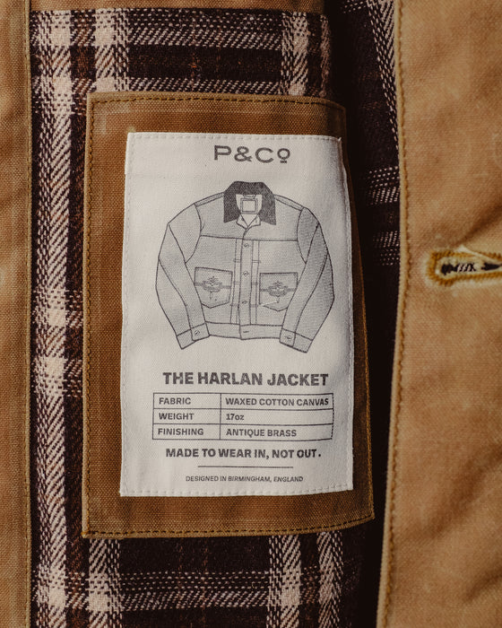 Harlan Waxed Canvas Jacket - Tan