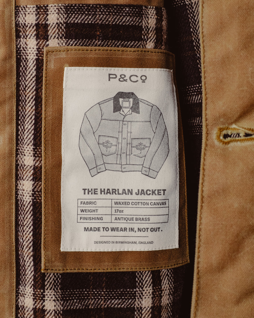 Harlan Waxed Canvas Jacket - Tan