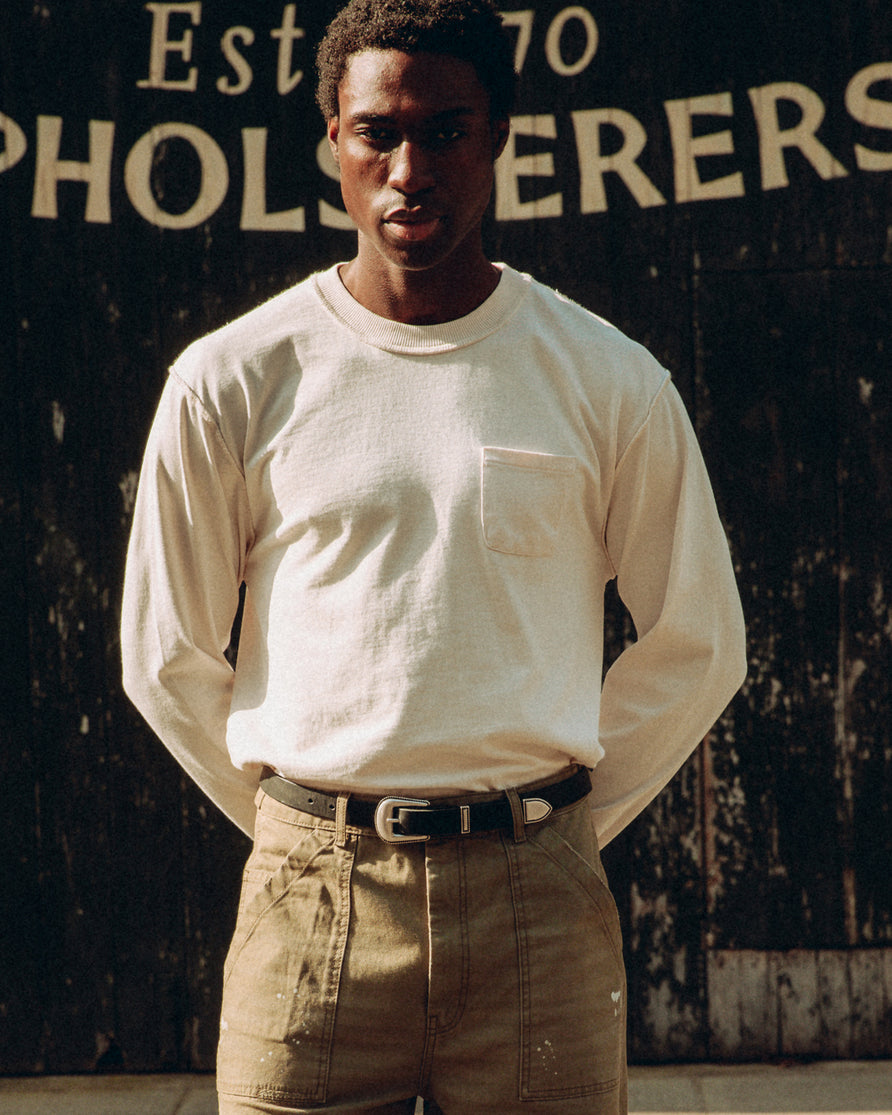 Founders Boxy Longsleeve T-Shirt - Off White