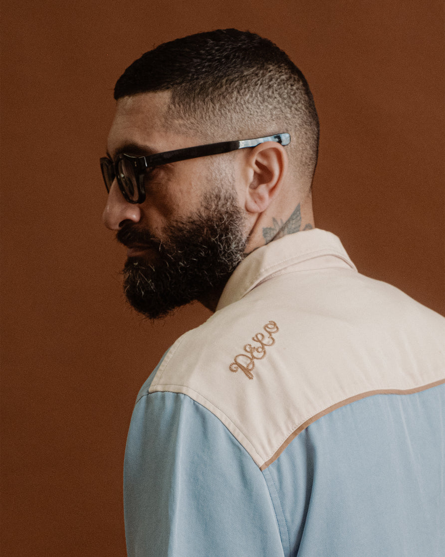 Walter Bowling Shirt - Vintage Blue