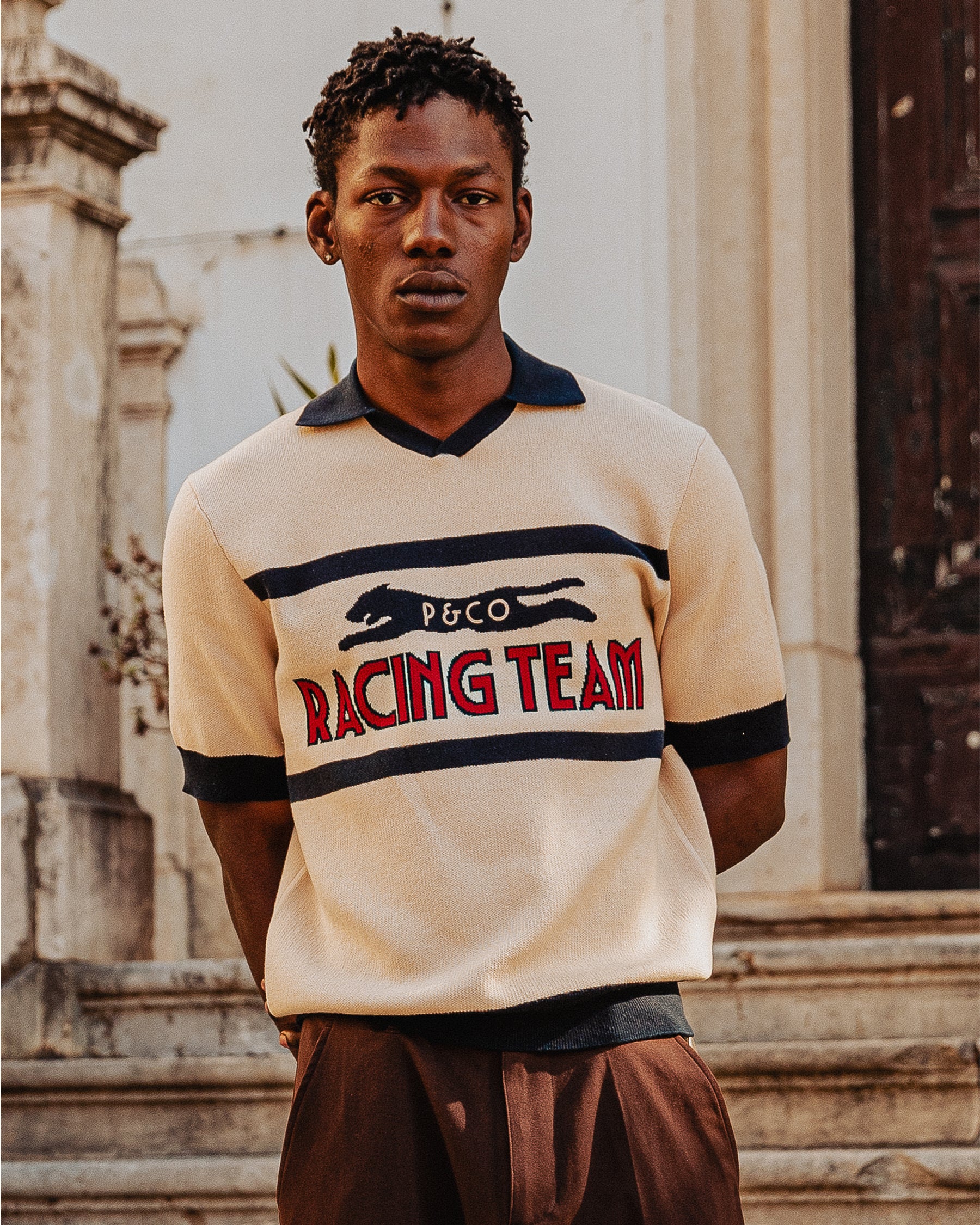 P&Co Racing Polo - Ecru