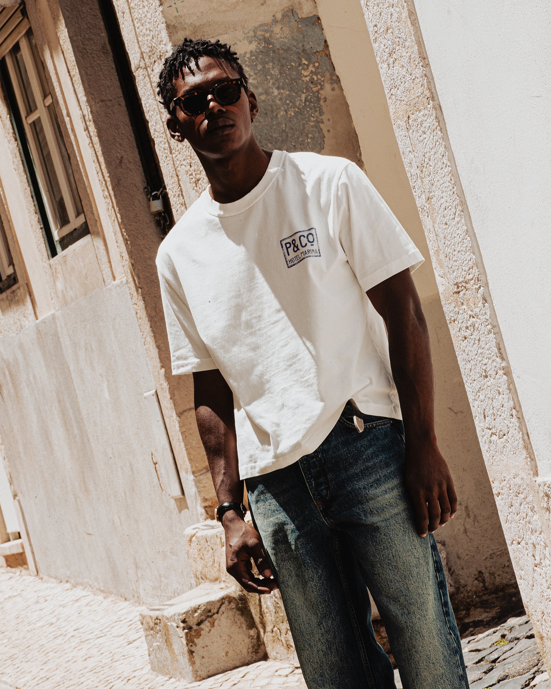 Hotel Marina Boxy T-Shirt - Off White