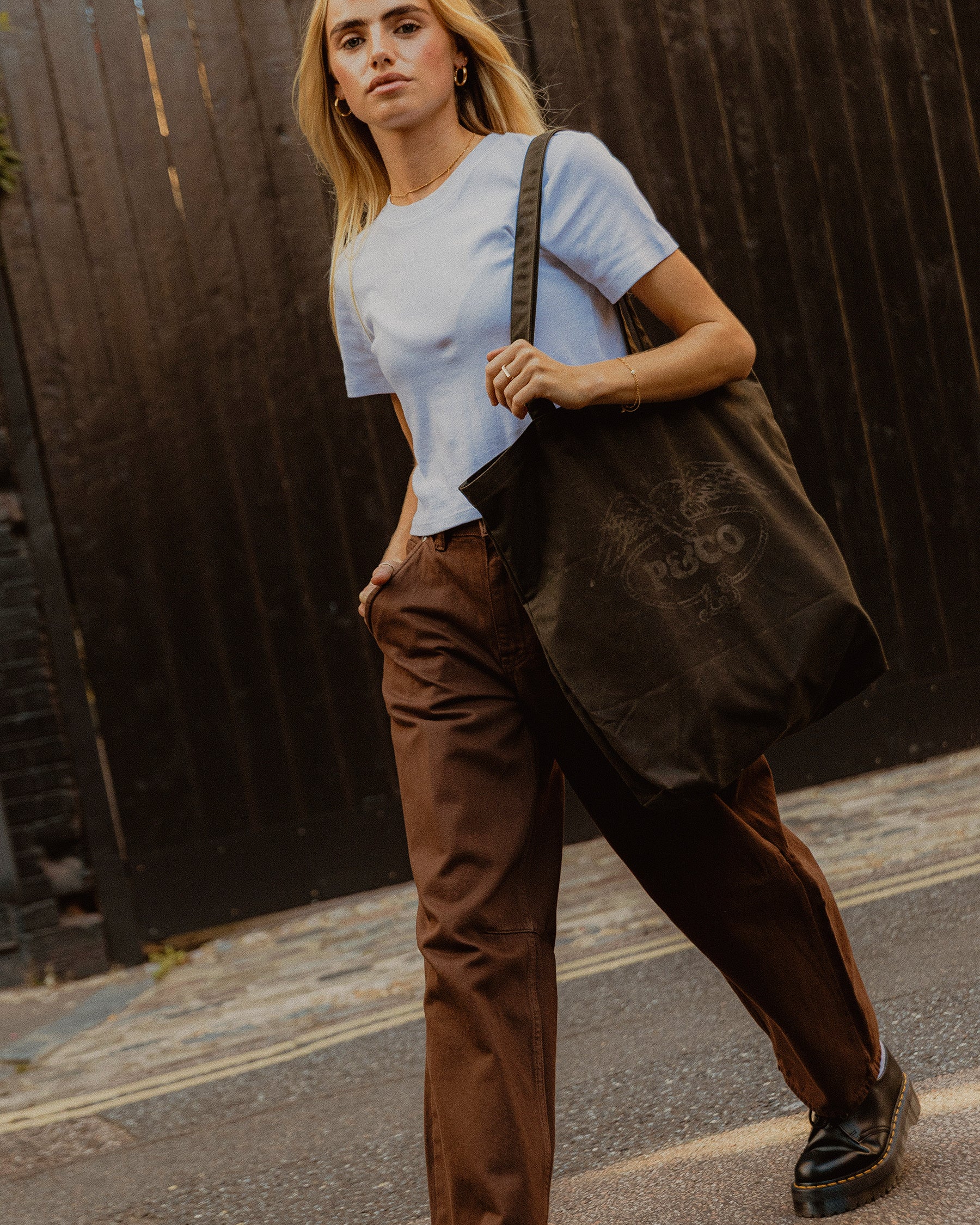 Eagle Lasso Waxed Tote Bag - Olive