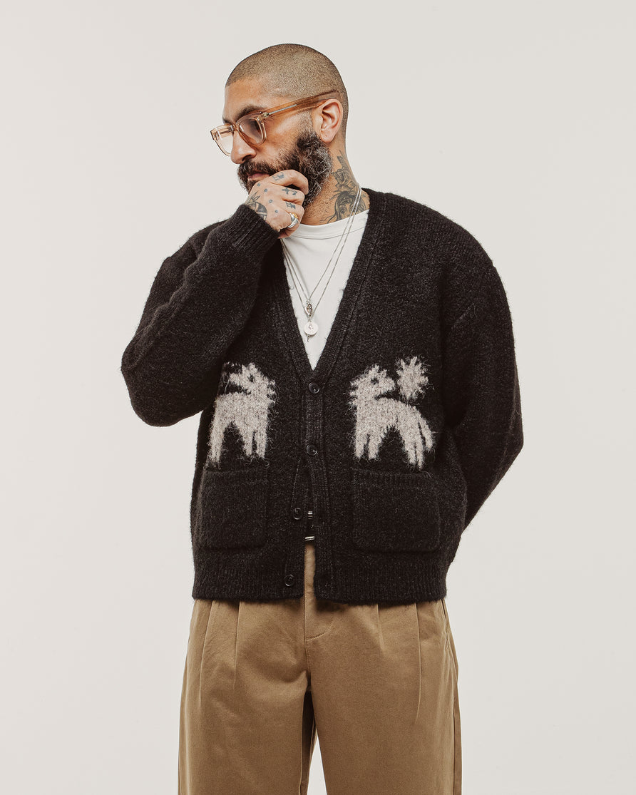 Akela Brushed Cardigan - Washed Black