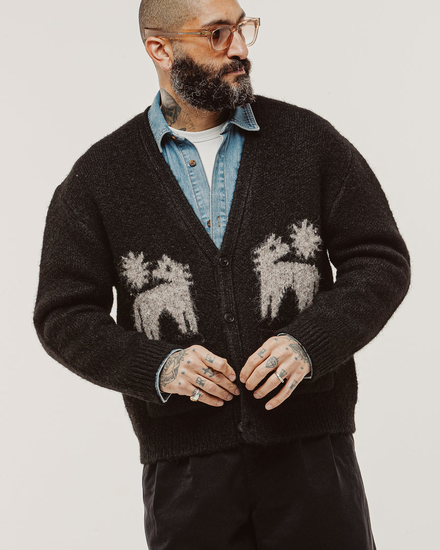 Akela Brushed Cardigan - Washed Black