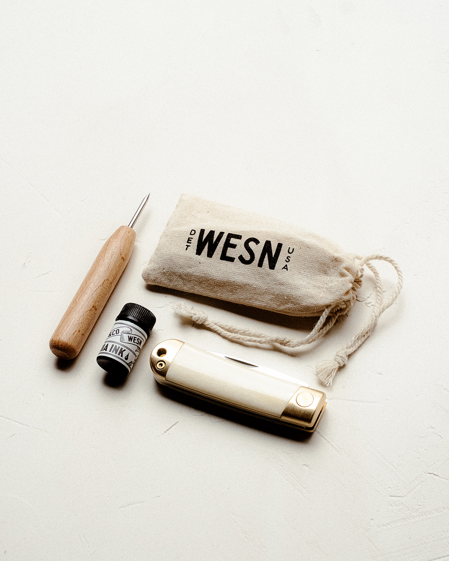 The Vessel Henry Knife - Brass & Bone