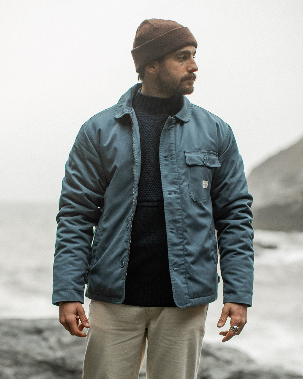 Harbour Blue A-2 Deck Jacket | Mens Outerwear | P&Co
