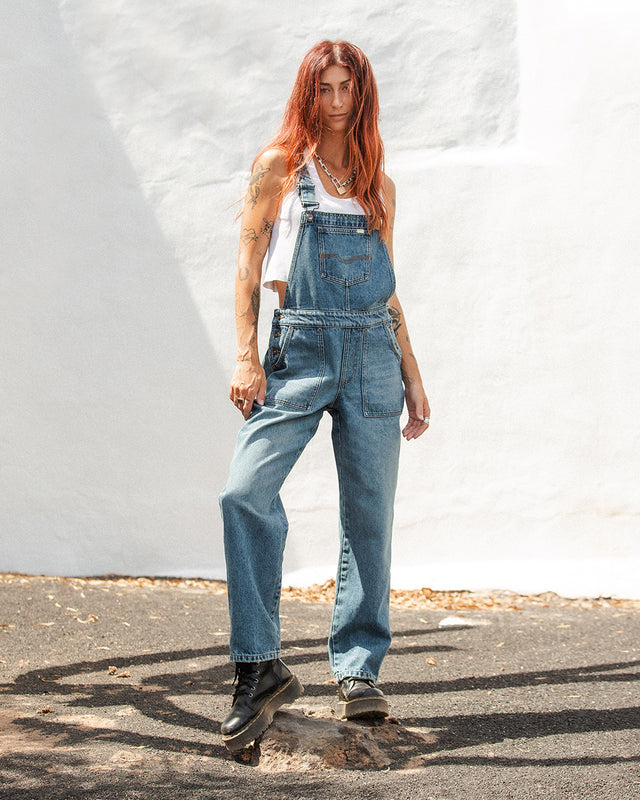 Dexy Dungarees - Washed Denim