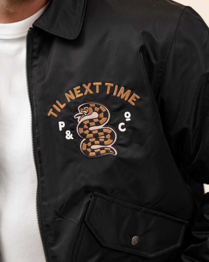 Til Next Time Bomber Jacket - Black