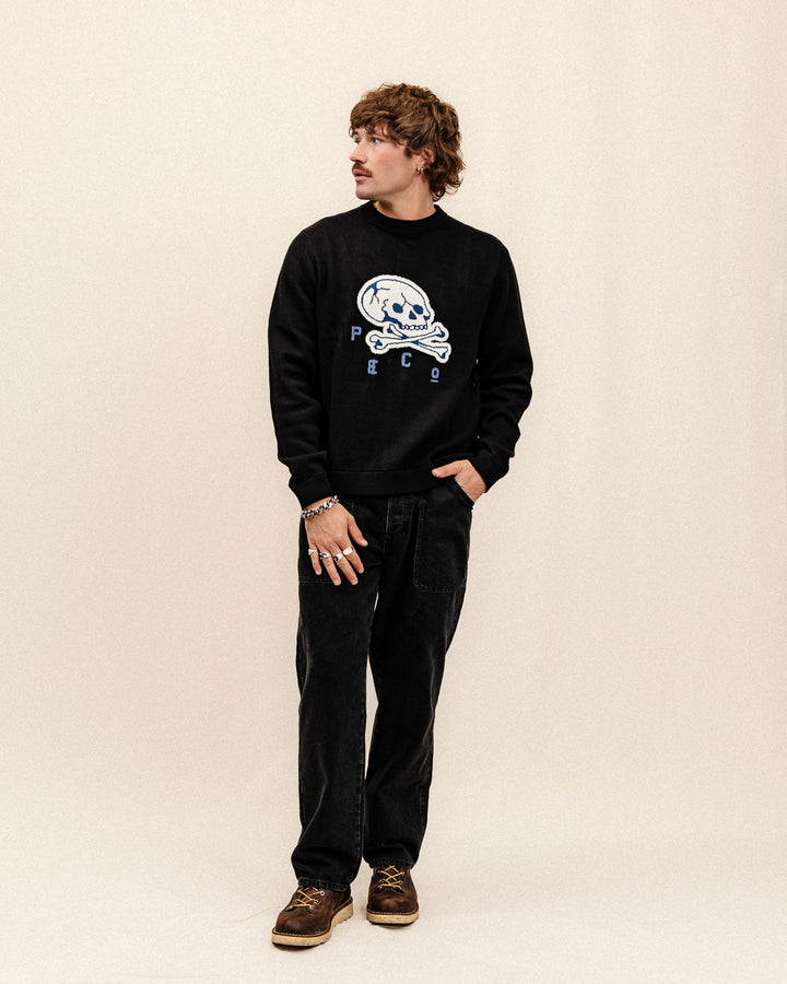 Godspeed Skull Knit Jumper - Black