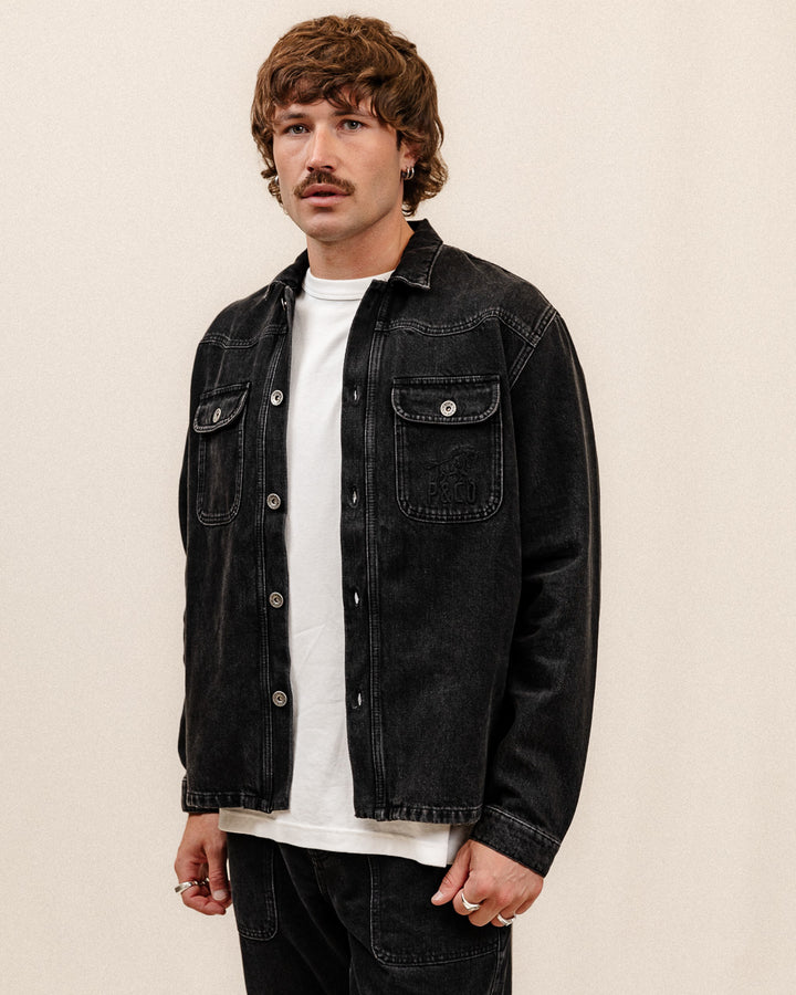 Bronco Overshirt - Washed Black