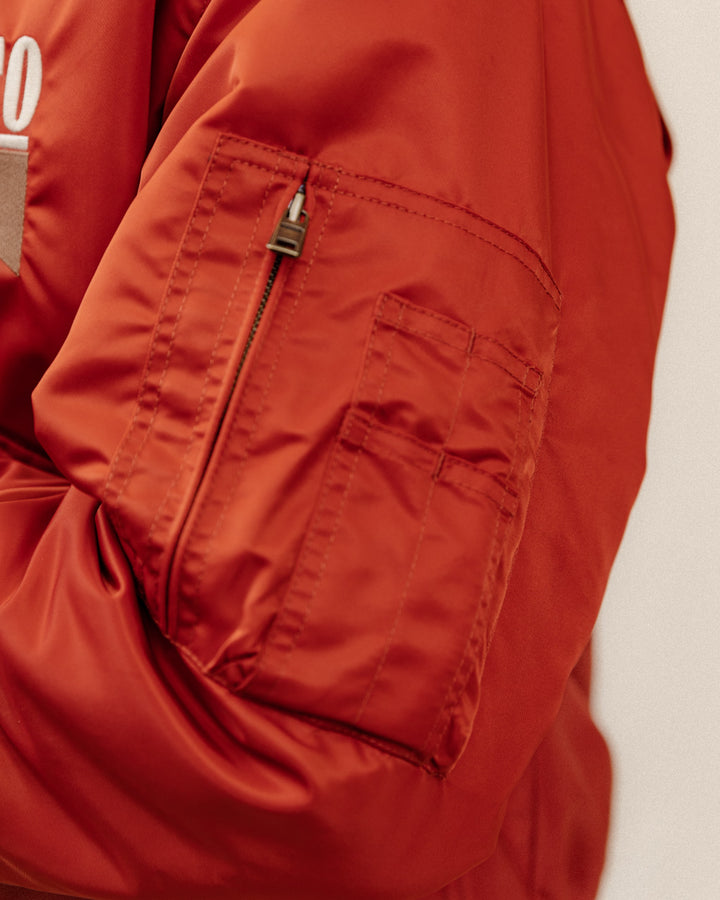 Bronco Bomber Jacket - Red