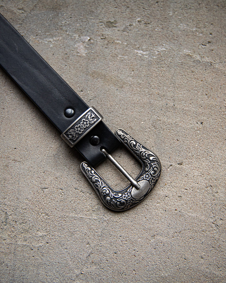 Dolly Western Leather Belt - Black