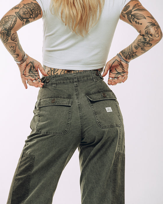 Surplus High Waisted Pants - Khaki