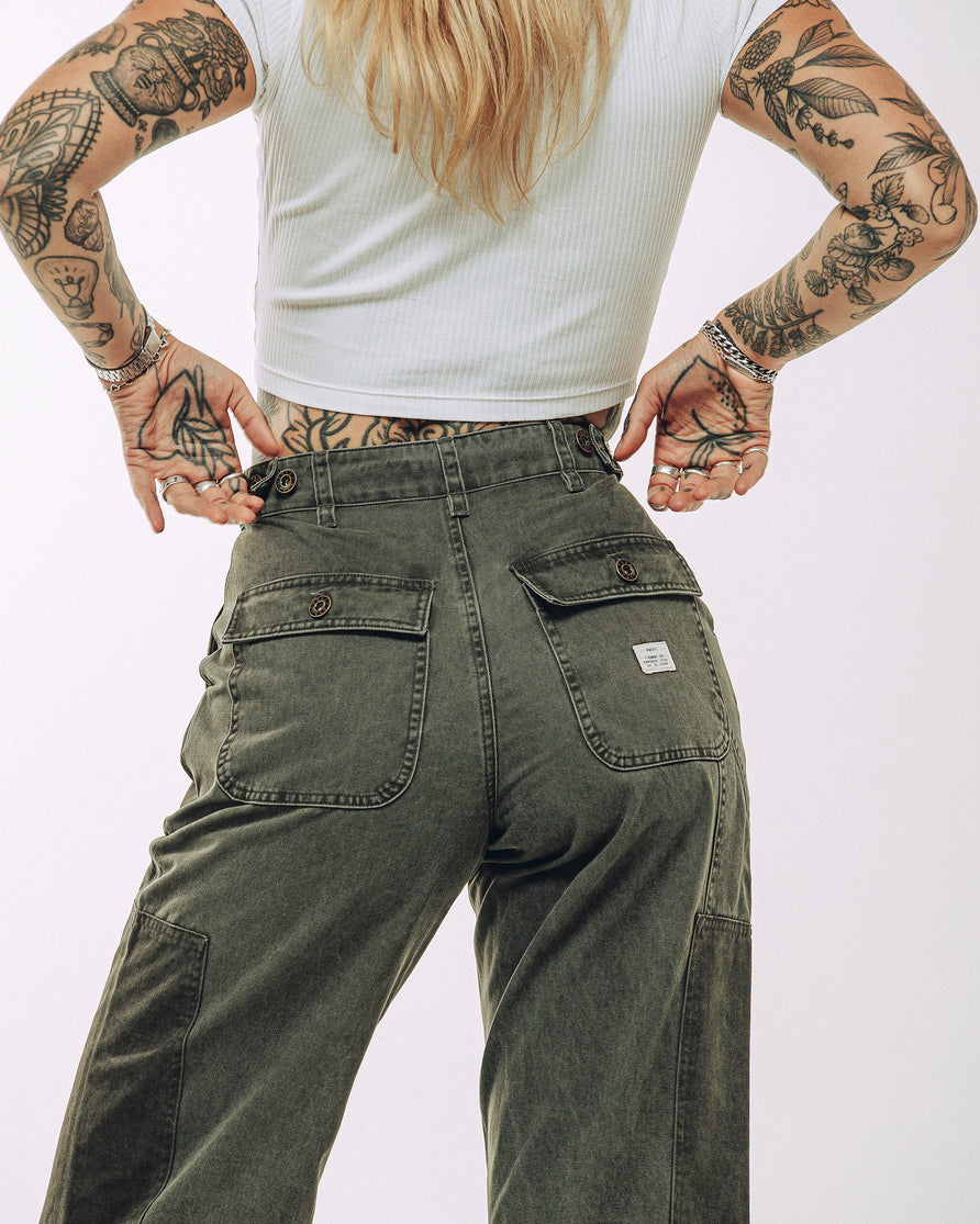 Surplus High Waisted Pants - Khaki