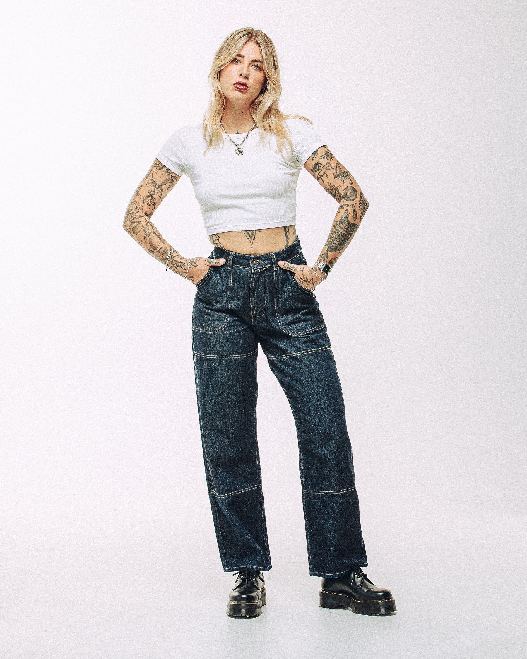 Rosa High Waisted Jean - Indigo Denim