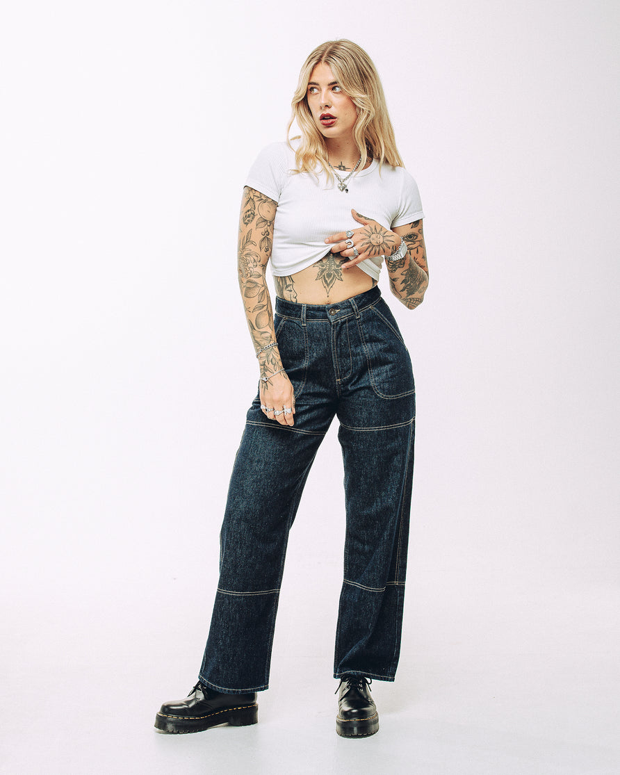 Rosa High Waisted Jean - Indigo Denim