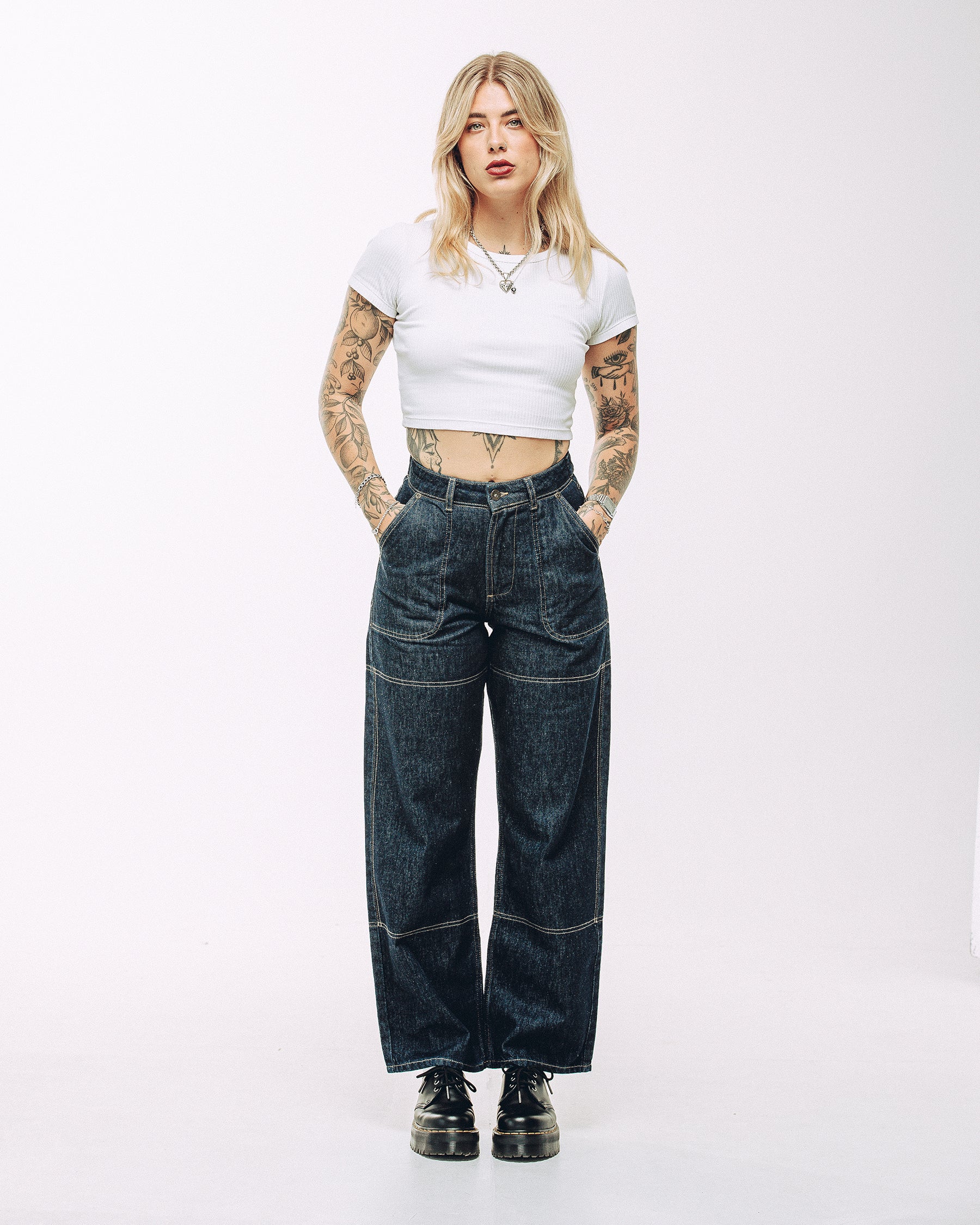 Rosa High Waisted Jean - Indigo Denim