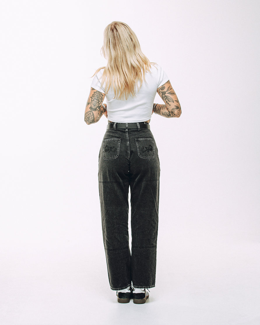Rosa High Waisted Jean - Washed Black