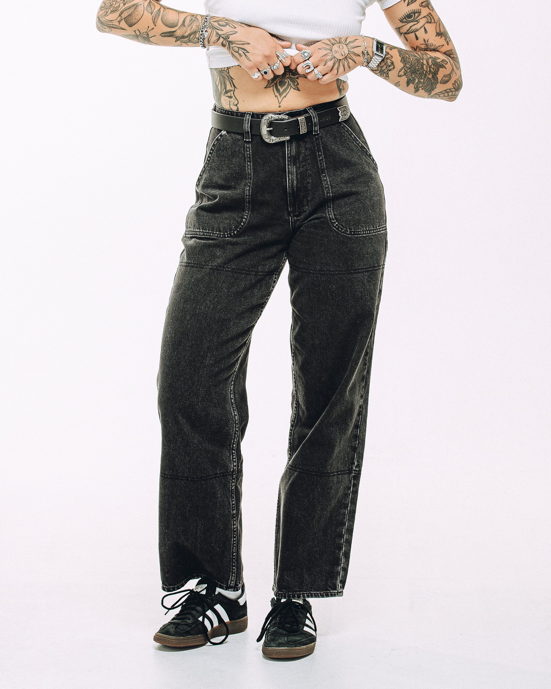 Rosa High Waisted Jean - Washed Black