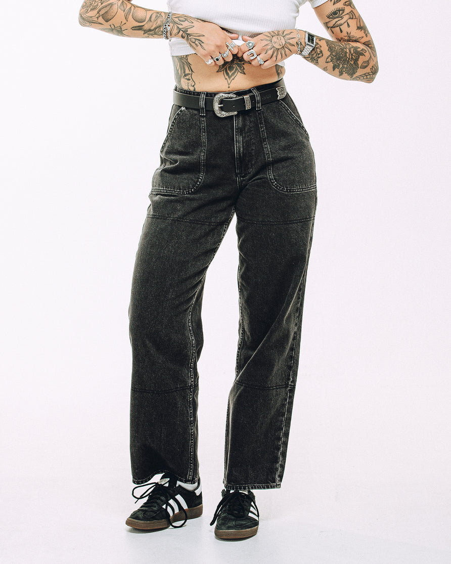 Rosa High Waisted Jean - Washed Black