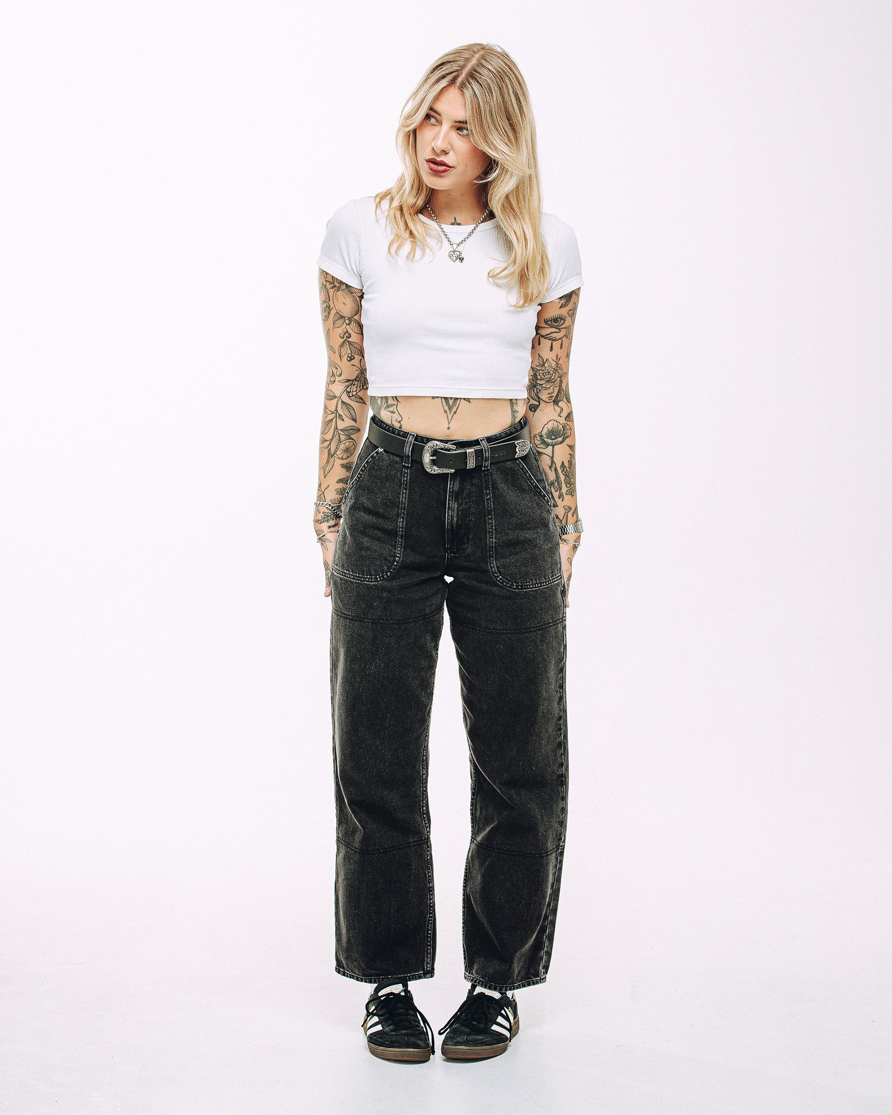Rosa High Waisted Jean - Washed Black