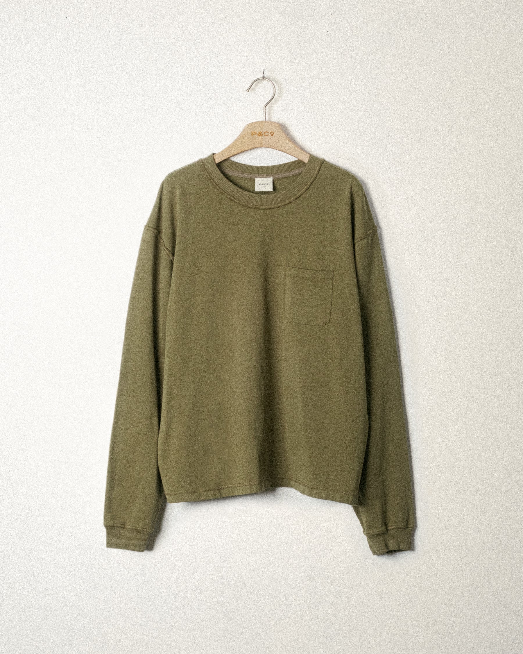 Founders Boxy Longsleeve T-Shirt - Olive