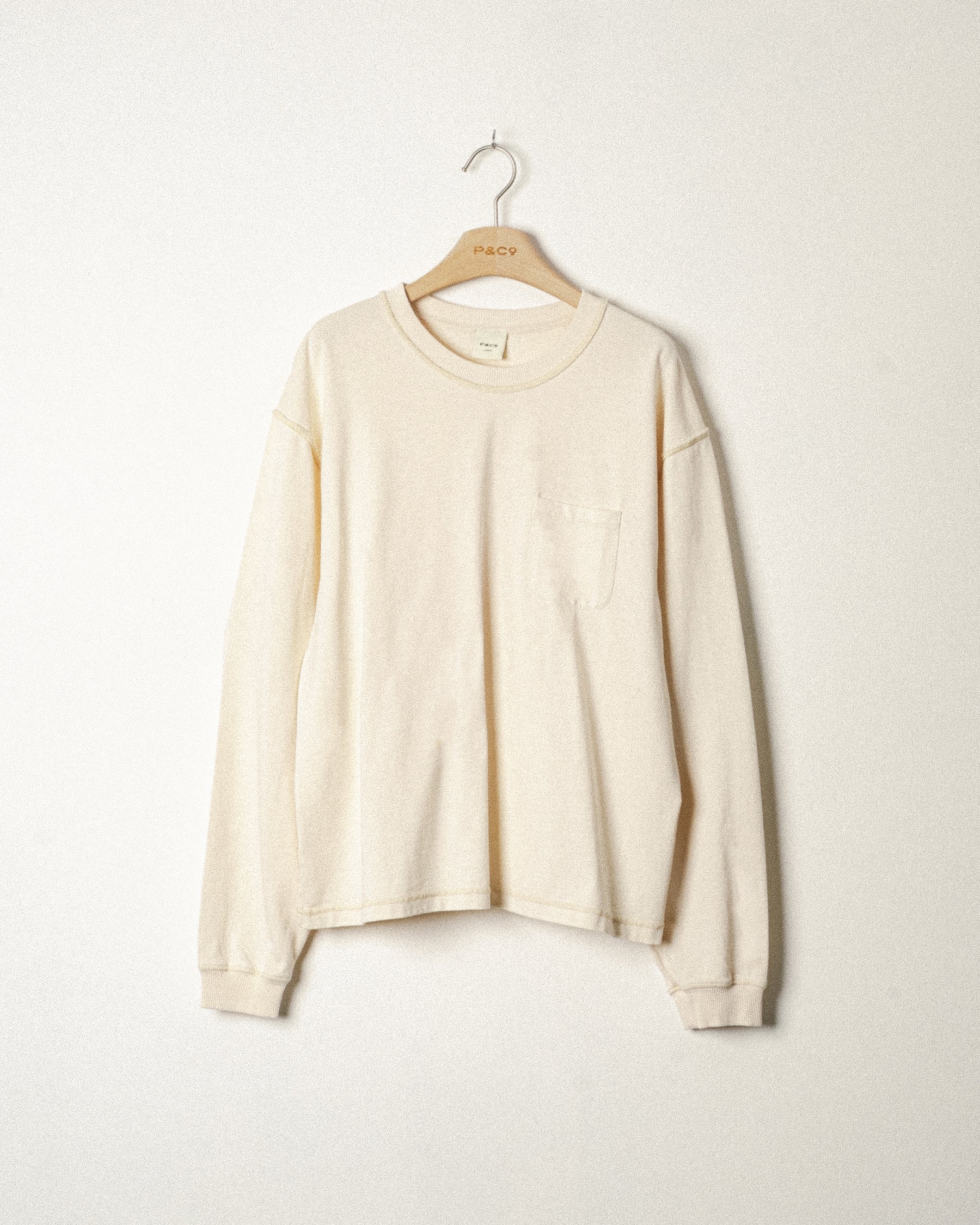 Founders Boxy Longsleeve T-Shirt - Off White