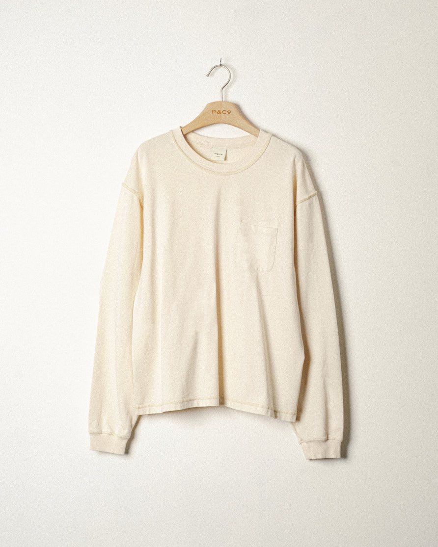 Founders Boxy Longsleeve T-Shirt - Off White