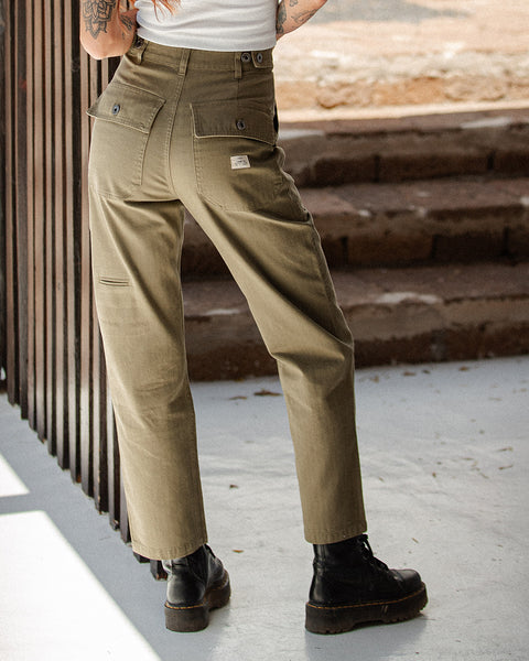 304 Fatigue Pants Olive | Women's High-waisted Pants – P&Co