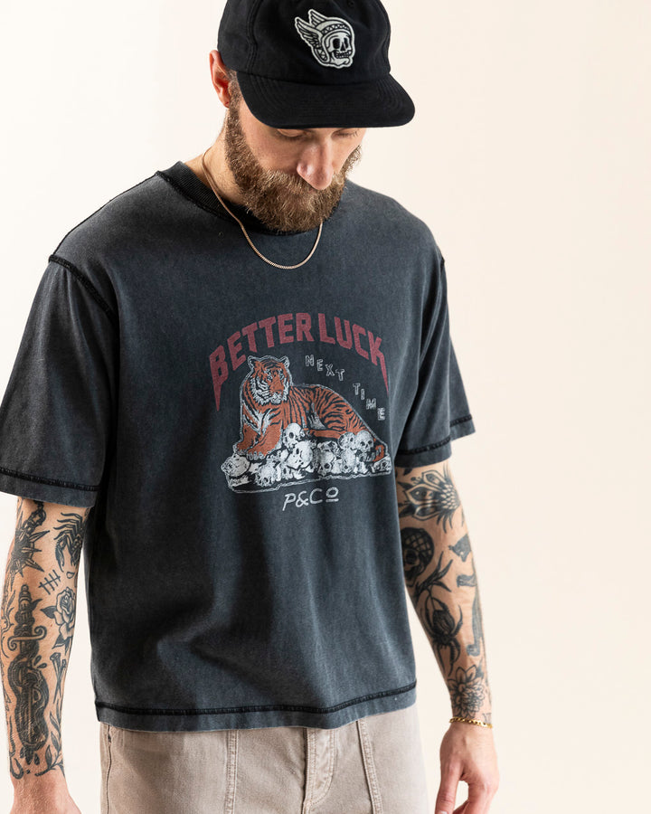 Better Luck Boxy T-Shirt - Acid Wash