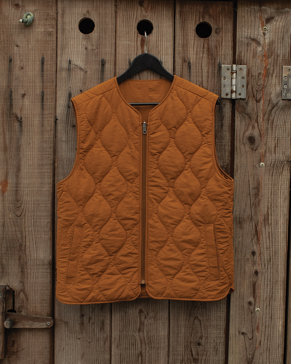 Fern Quilted Reversible Liner Vest - Rust