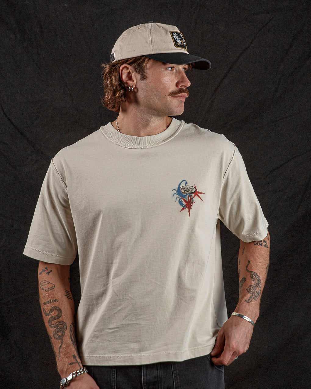 Two Shot Casino Boxy T-Shirt - Bone