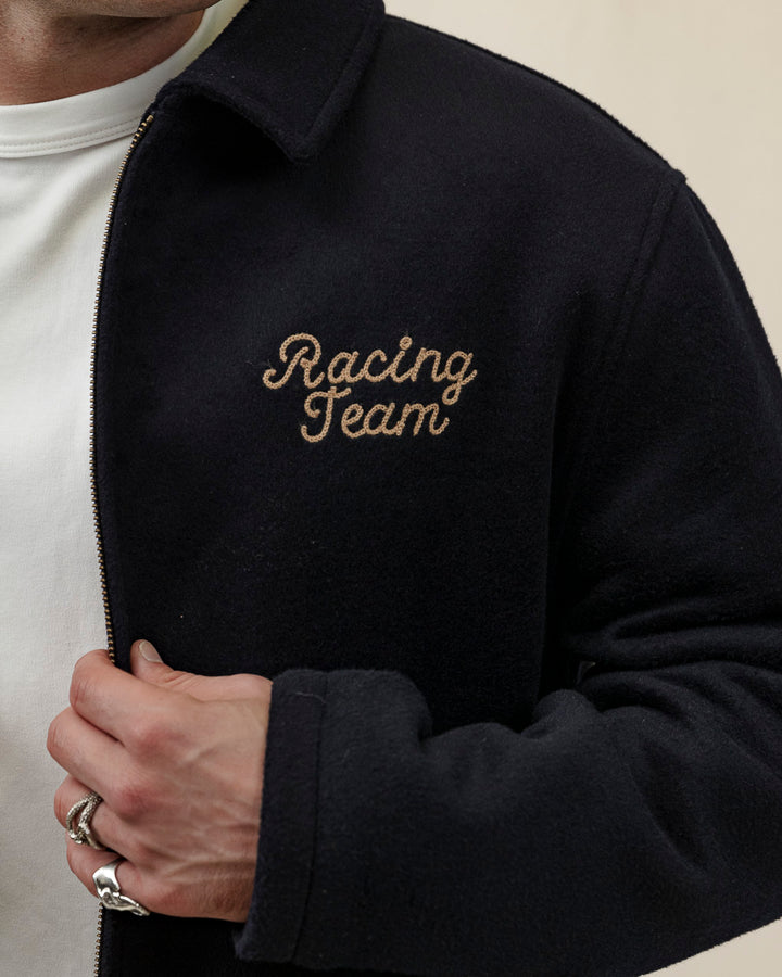 Racing Team Wool Sports Jacket - Navy