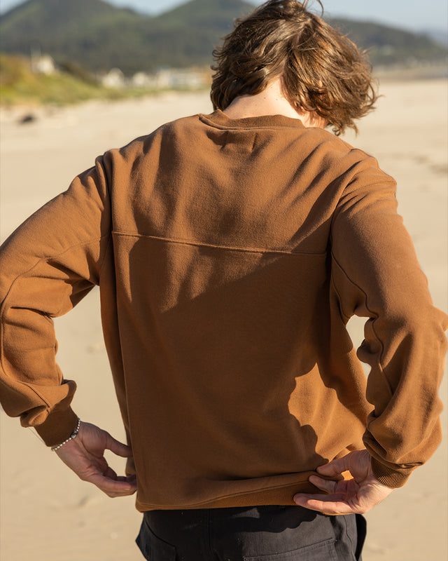Gefertigtes Sweatshirt – Terrakotta 
