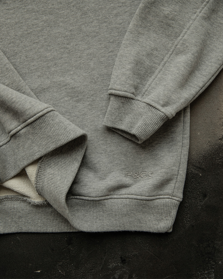 Crafted Organic Cotton Sweatshirt - Grey Melange