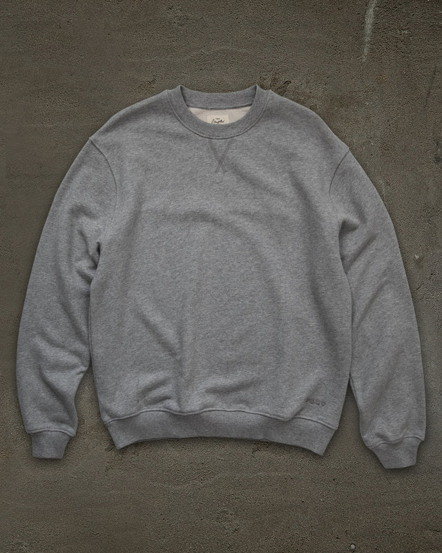Crafted Organic Cotton Sweatshirt - Grey Melange