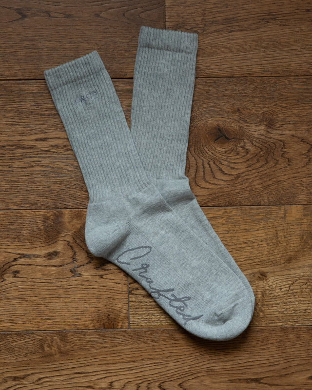 2-Pack Organic Crafted Cotton Sock - Grey