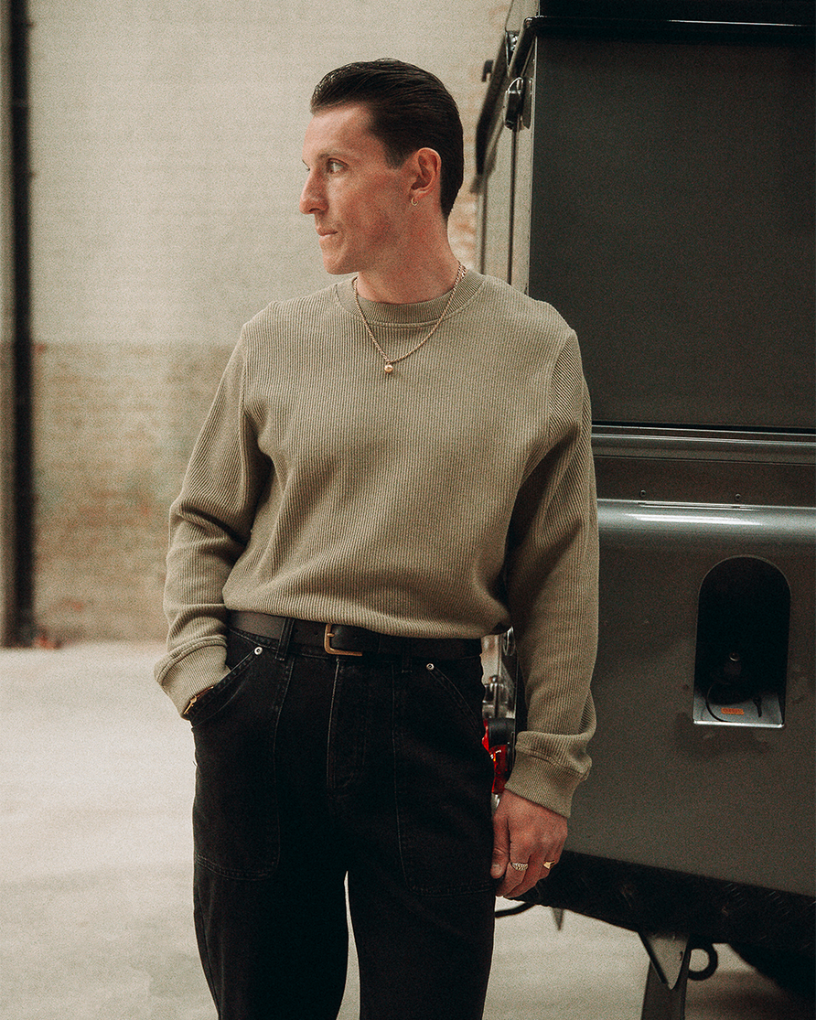 Crafted Ribbed Longsleeve - Olive