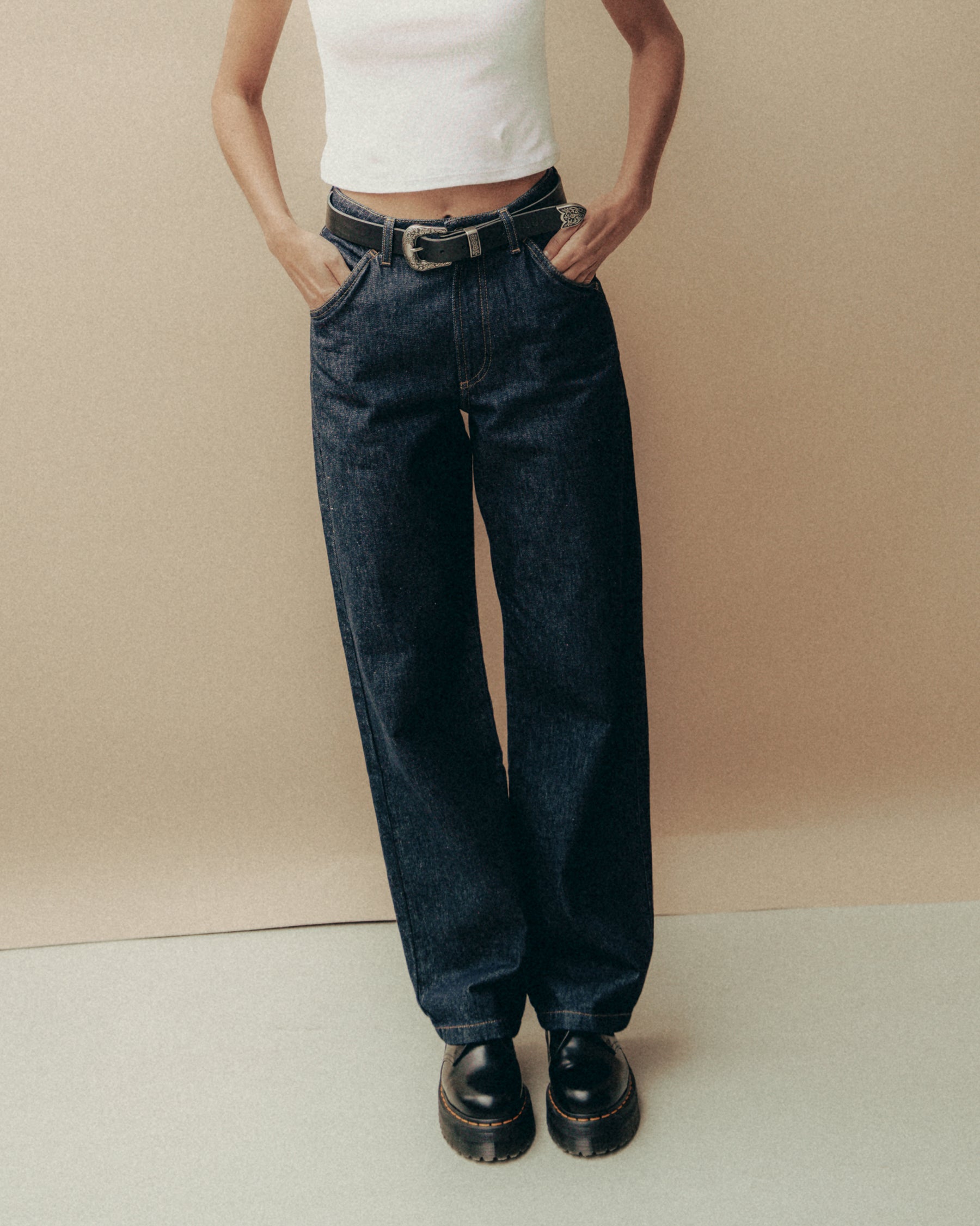 Raw Indigo Nomad Denim Pant | Women's High-waisted Pants ‐ P&Co