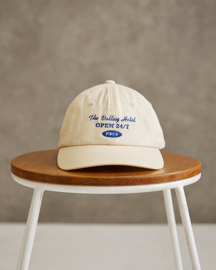 Valley Hotel 6 Panel Cap - Ecru