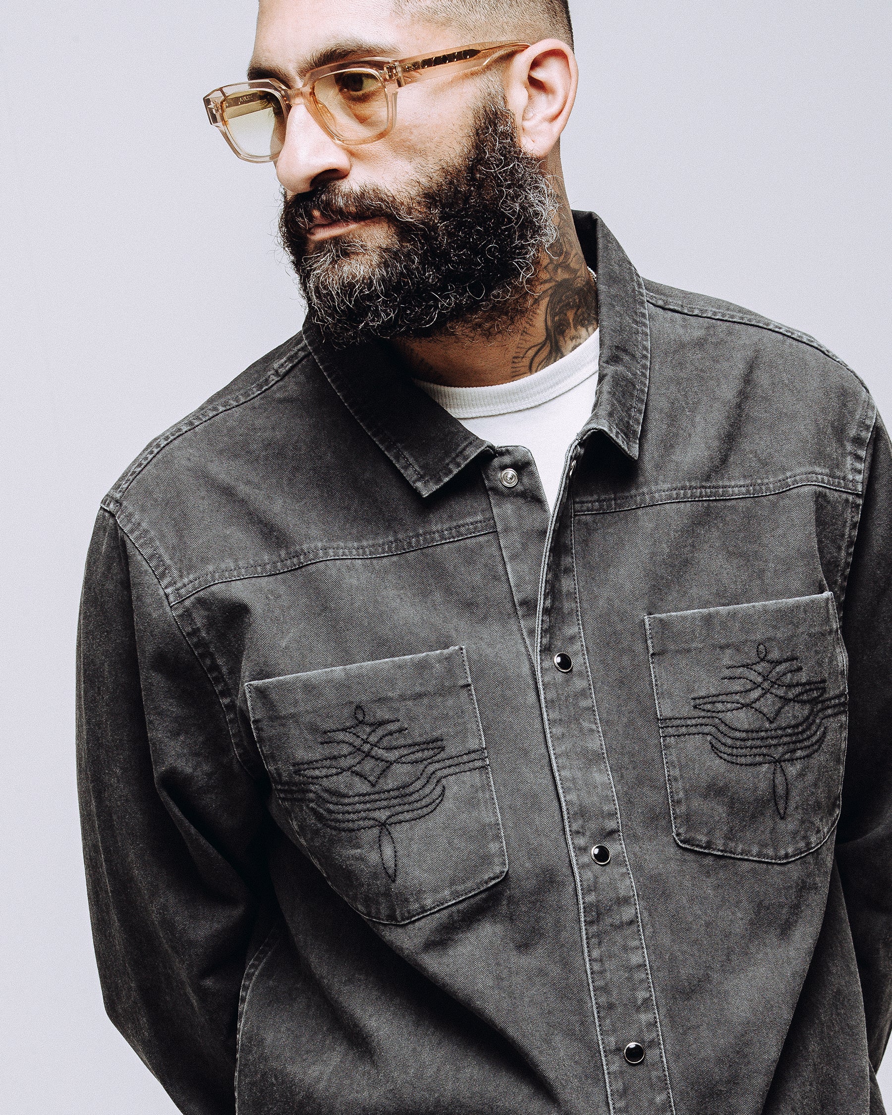 Drifter Overshirt - Washed Black